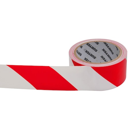Surtek White And Red Signaling Tape 18M 138061